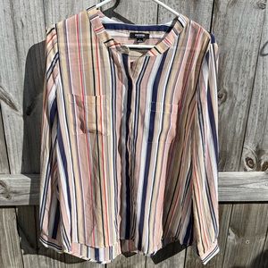 Large Sheer Striped Blouse from Premise